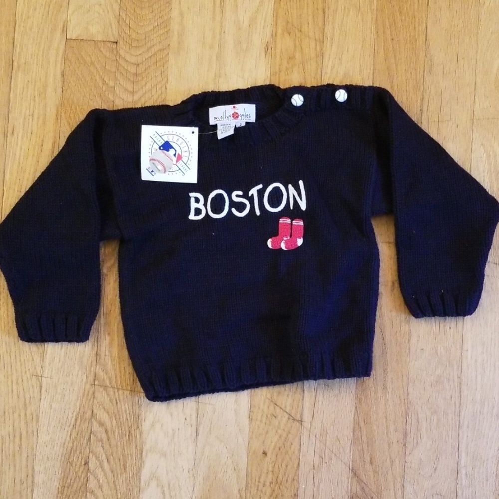 Blue knit Boston Red Sox sweater